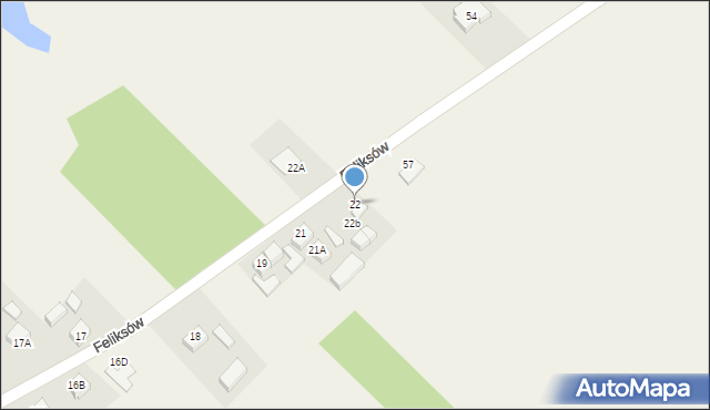 Feliksów, Feliksów, 22, mapa Feliksów