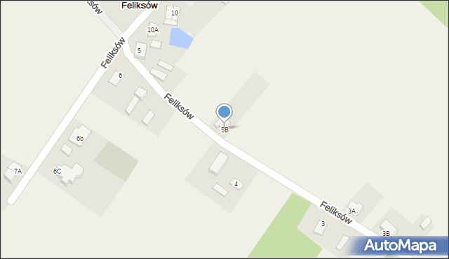 Feliksów, Feliksów, 5B, mapa Feliksów