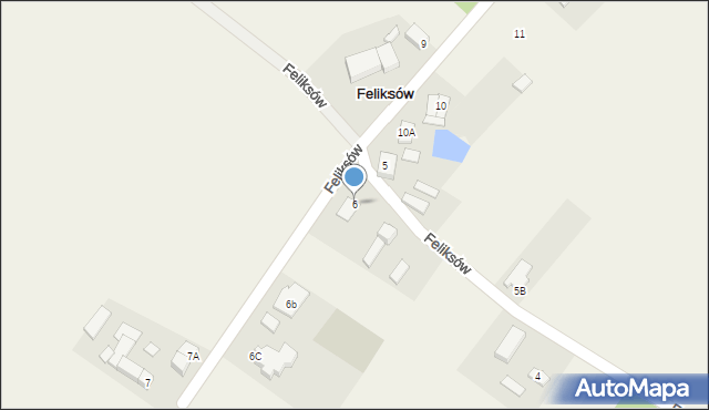 Feliksów, Feliksów, 6, mapa Feliksów