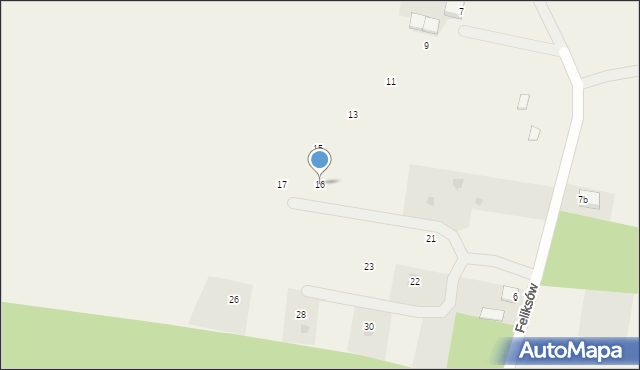 Feliksów, Feliksów, 16, mapa Feliksów