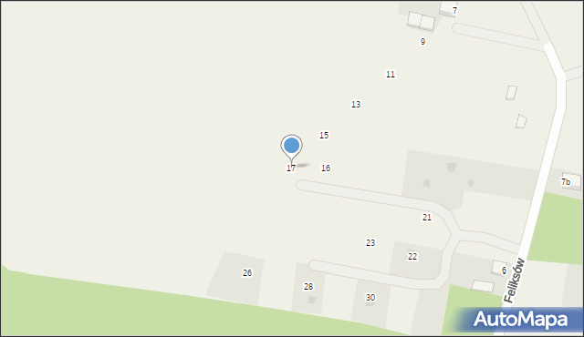 Feliksów, Feliksów, 17, mapa Feliksów