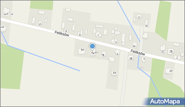 Feliksów, Feliksów, 7A, mapa Feliksów