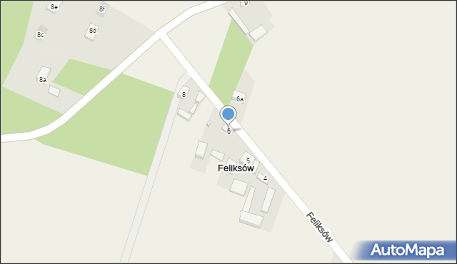 Feliksów, Feliksów, 6, mapa Feliksów