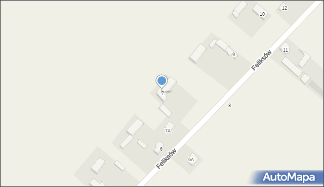 Feliksów, Feliksów, 7, mapa Feliksów