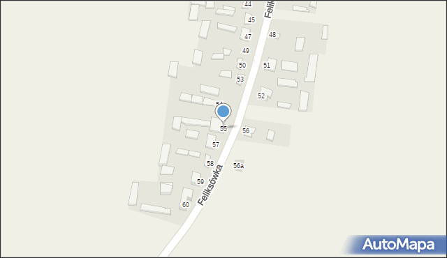 Feliksówka, Feliksówka, 55, mapa Feliksówka