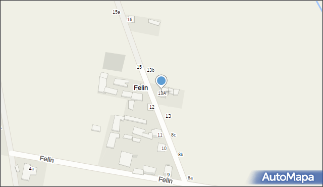 Felin, Felin, 13A, mapa Felin