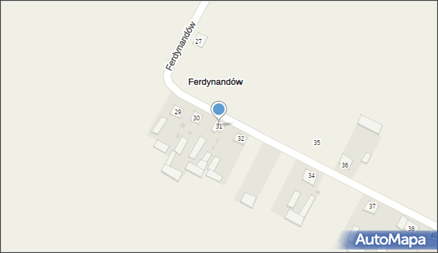 Ferdynandów, Ferdynandów, 31, mapa Ferdynandów