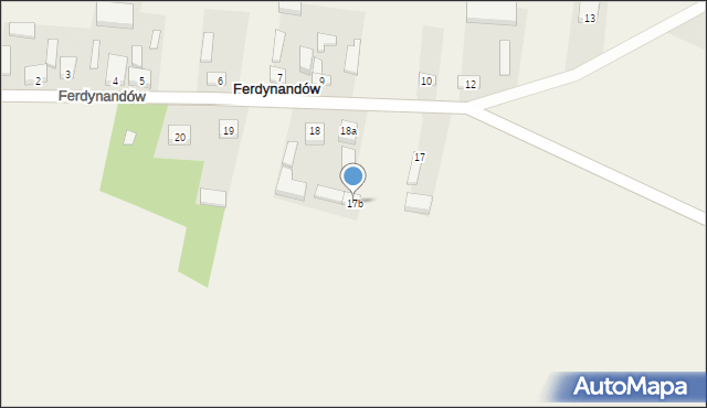 Ferdynandów, Ferdynandów, 17b, mapa Ferdynandów