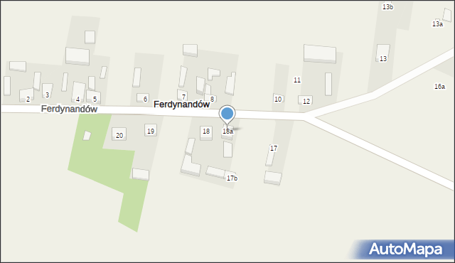 Ferdynandów, Ferdynandów, 18a, mapa Ferdynandów