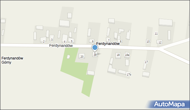 Ferdynandów, Ferdynandów, 19, mapa Ferdynandów
