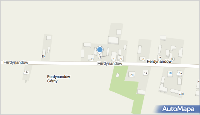 Ferdynandów, Ferdynandów, 3, mapa Ferdynandów