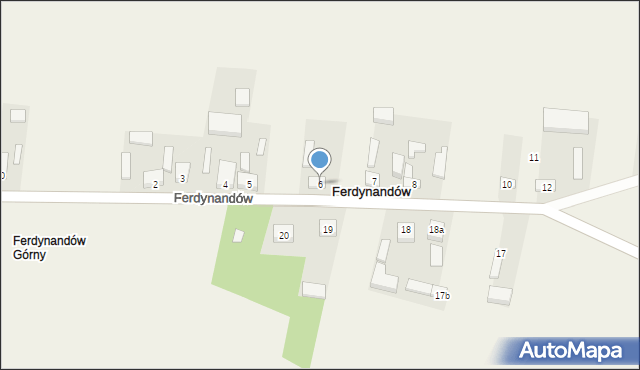 Ferdynandów, Ferdynandów, 6, mapa Ferdynandów