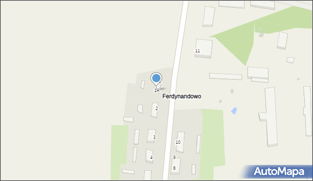 Ferdynandowo, Ferdynandowo, 1A, mapa Ferdynandowo