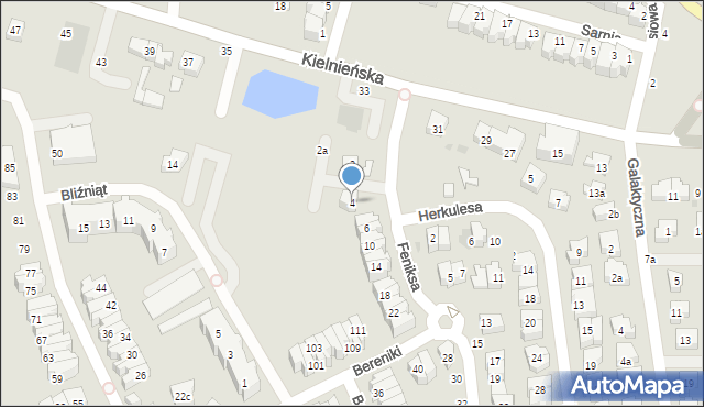 Gdańsk, Feniksa, 4, mapa Gdańska