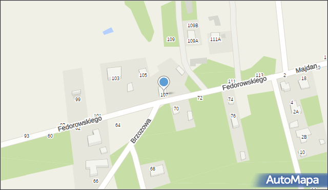 Jastkowice, Fedorowskiego, 107, mapa Jastkowice