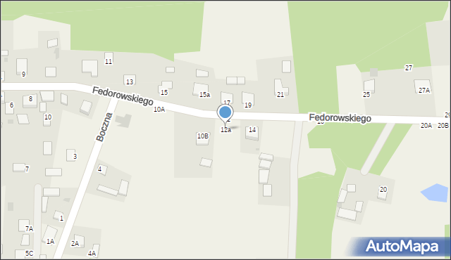 Jastkowice, Fedorowskiego, 12a, mapa Jastkowice
