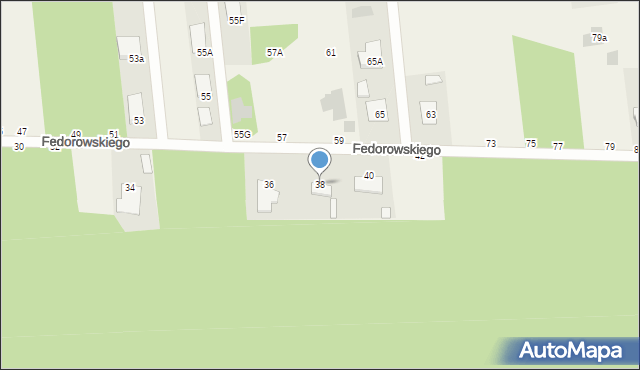 Jastkowice, Fedorowskiego, 38, mapa Jastkowice