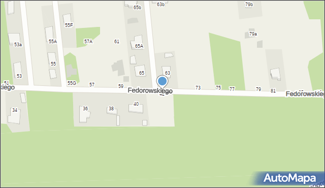 Jastkowice, Fedorowskiego, 42, mapa Jastkowice