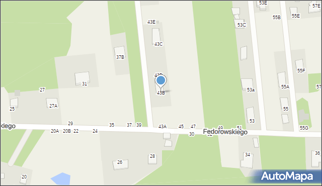Jastkowice, Fedorowskiego, 43B, mapa Jastkowice