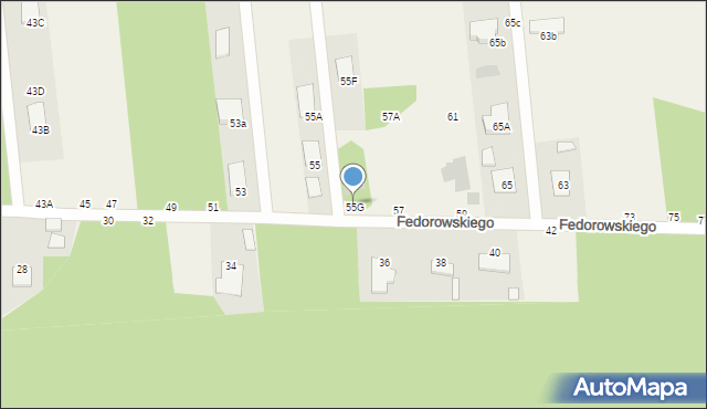 Jastkowice, Fedorowskiego, 55G, mapa Jastkowice