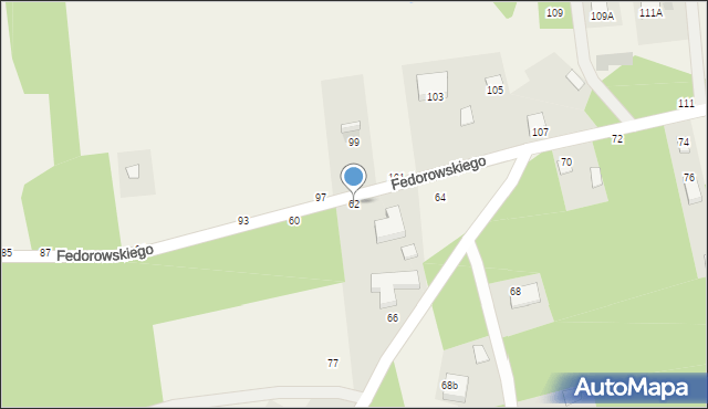 Jastkowice, Fedorowskiego, 62, mapa Jastkowice