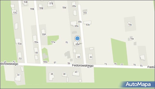 Jastkowice, Fedorowskiego, 65A, mapa Jastkowice