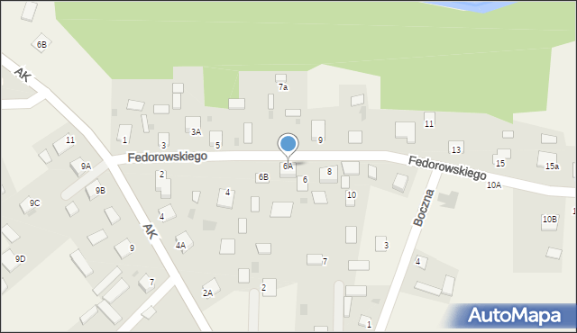 Jastkowice, Fedorowskiego, 6A, mapa Jastkowice