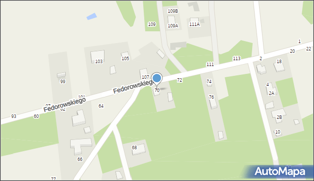 Jastkowice, Fedorowskiego, 70, mapa Jastkowice