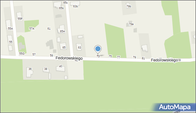 Jastkowice, Fedorowskiego, 73, mapa Jastkowice