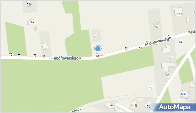 Jastkowice, Fedorowskiego, 91, mapa Jastkowice
