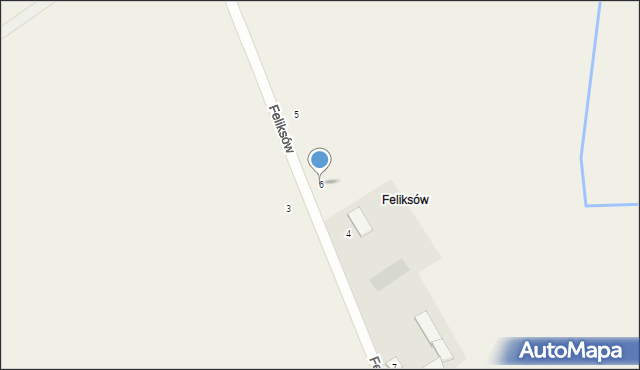 Jaworzyna, Feliksów, 6, mapa Jaworzyna