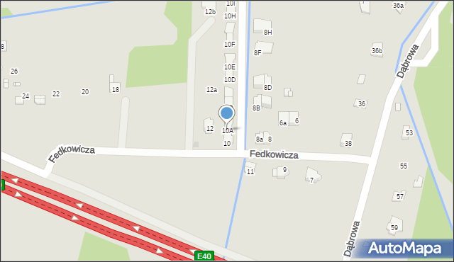 Kraków, Fedkowicza Jerzego, 10A, mapa Krakowa