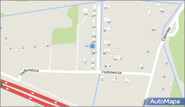 Kraków, Fedkowicza Jerzego, 10B, mapa Krakowa