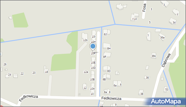 Kraków, Fedkowicza Jerzego, 10F, mapa Krakowa