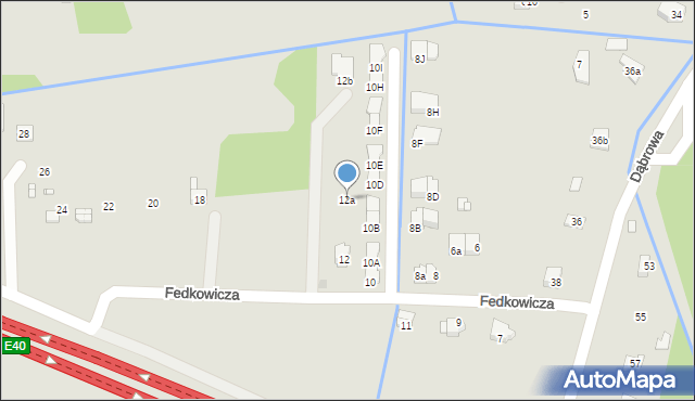 Kraków, Fedkowicza Jerzego, 12a, mapa Krakowa