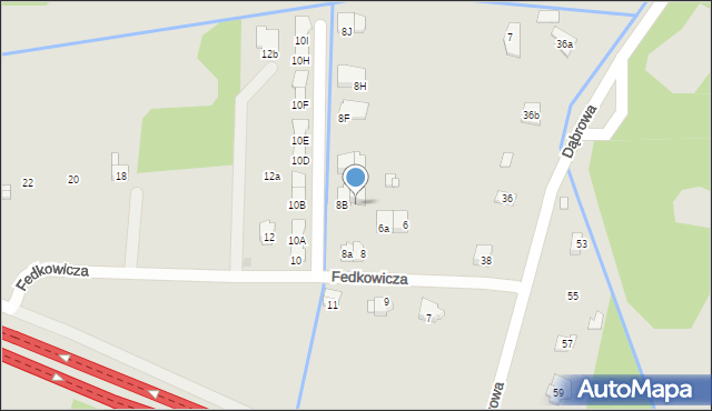 Kraków, Fedkowicza Jerzego, 8C, mapa Krakowa