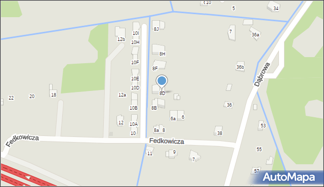 Kraków, Fedkowicza Jerzego, 8D, mapa Krakowa