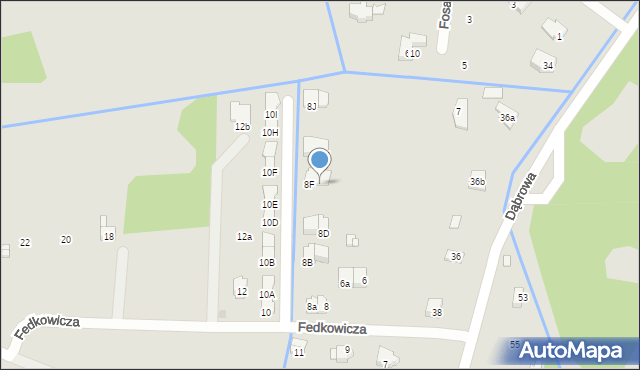 Kraków, Fedkowicza Jerzego, 8G, mapa Krakowa