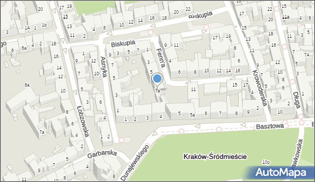Kraków, Fenn'a Sereno, 7a, mapa Krakowa