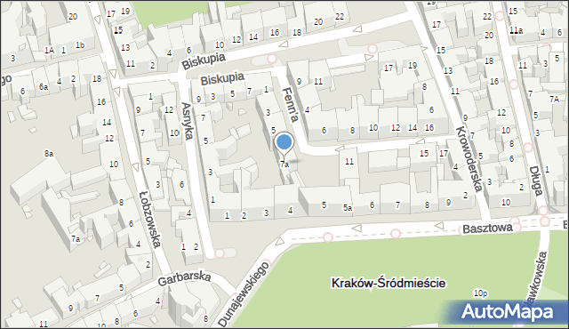 Kraków, Fenn'a Sereno, 7a, mapa Krakowa