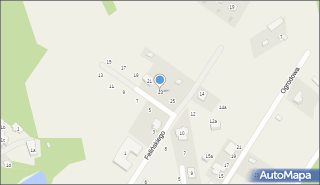 Ostrówek, Felińskiego Zygmunta, abp., 23, mapa Ostrówek