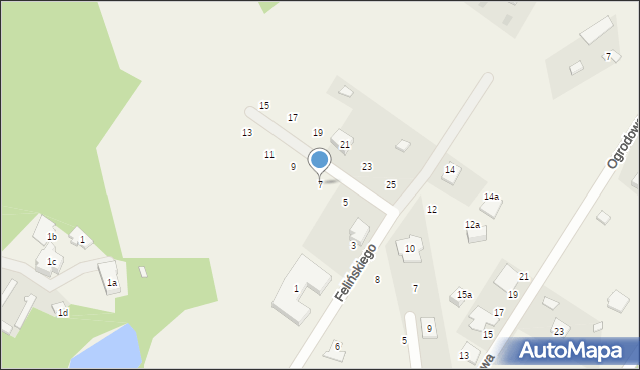 Ostrówek, Felińskiego Zygmunta, abp., 7, mapa Ostrówek