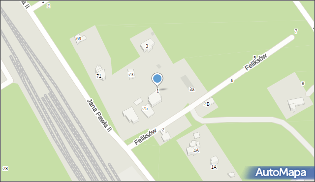 Otwock, Feliksów, 1, mapa Otwock