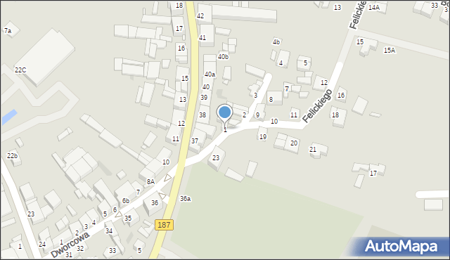 Pniewy, Felickiego W., dr., 1, mapa Pniewy