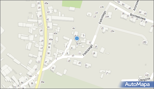 Pniewy, Felickiego W., dr., 7, mapa Pniewy