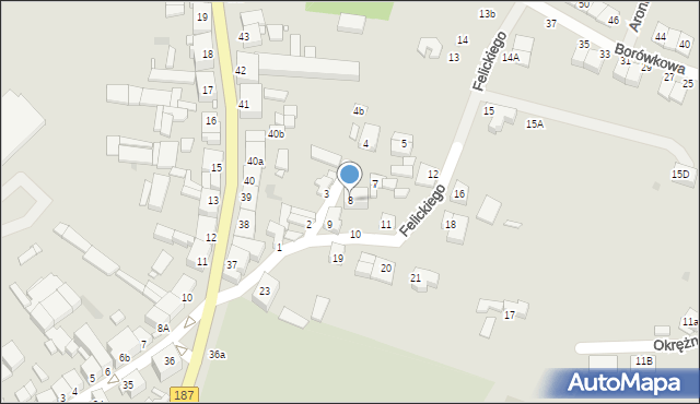 Pniewy, Felickiego W., dr., 8, mapa Pniewy