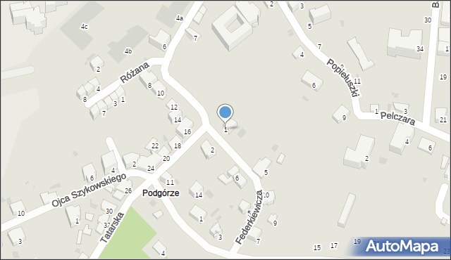 Przemyśl, Federkiewicza Jakuba, ks., 1, mapa Przemyśla