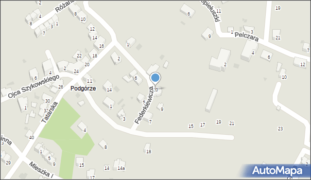 Przemyśl, Federkiewicza Jakuba, ks., 10, mapa Przemyśla