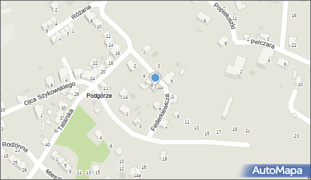 Przemyśl, Federkiewicza Jakuba, ks., 8, mapa Przemyśla