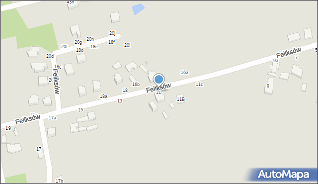 Skierniewice, Feliksów, 11, mapa Skierniewic